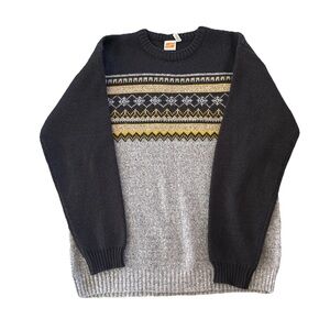 Vintage Sideout Y2K Medium Fair Isle Nordic Striped Long Sleeve Sweater 2000s